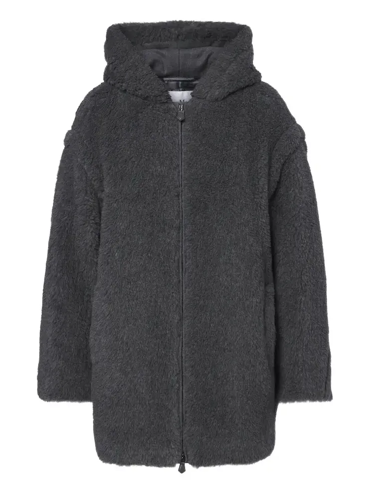 Hooded wool, alpaca, and silk coat Hooded wool, alpaca, and silk coat
