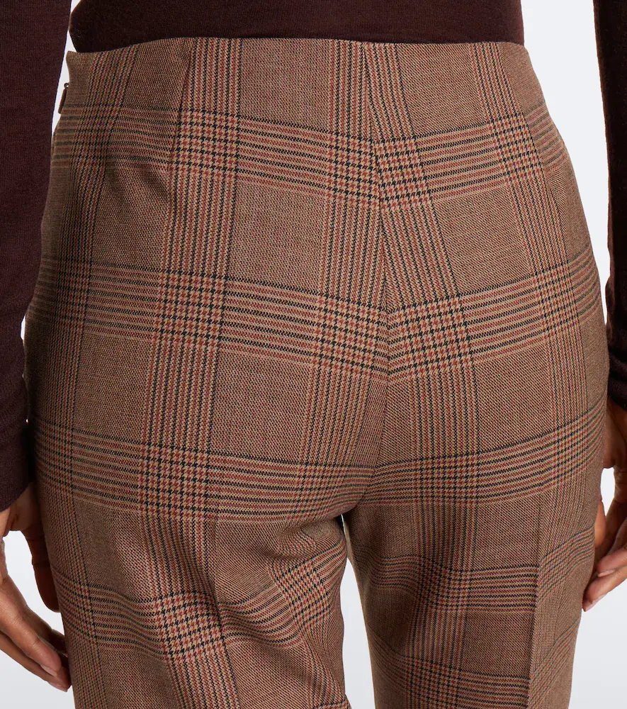 Max Mara Plaid virgin wool flared pants | Thumbnail 2 Max Mara Plaid virgin wool flared pants | Thumbnail 2