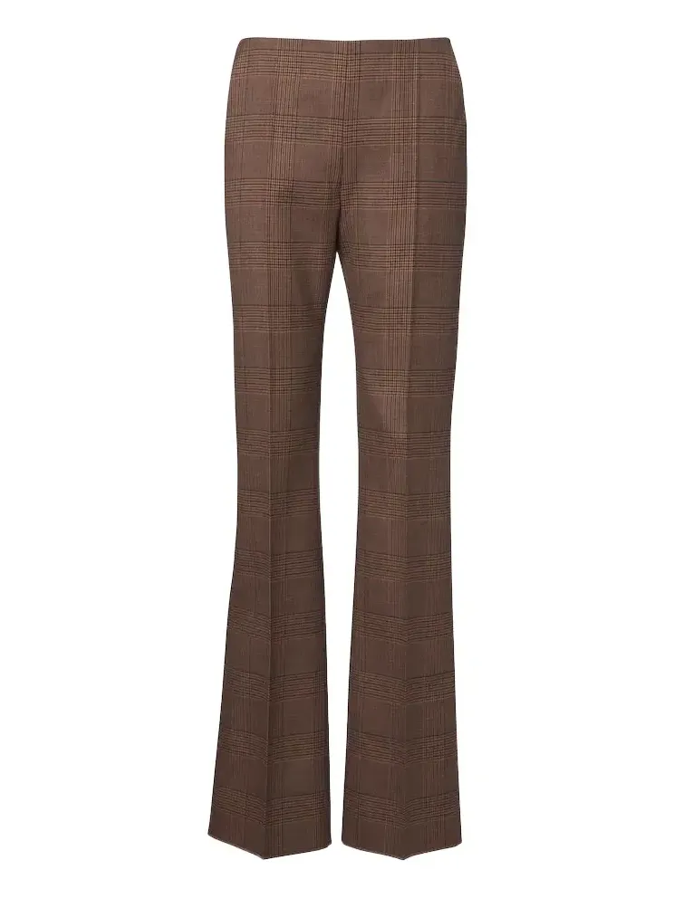 Plaid virgin wool flared pants Plaid virgin wool flared pants