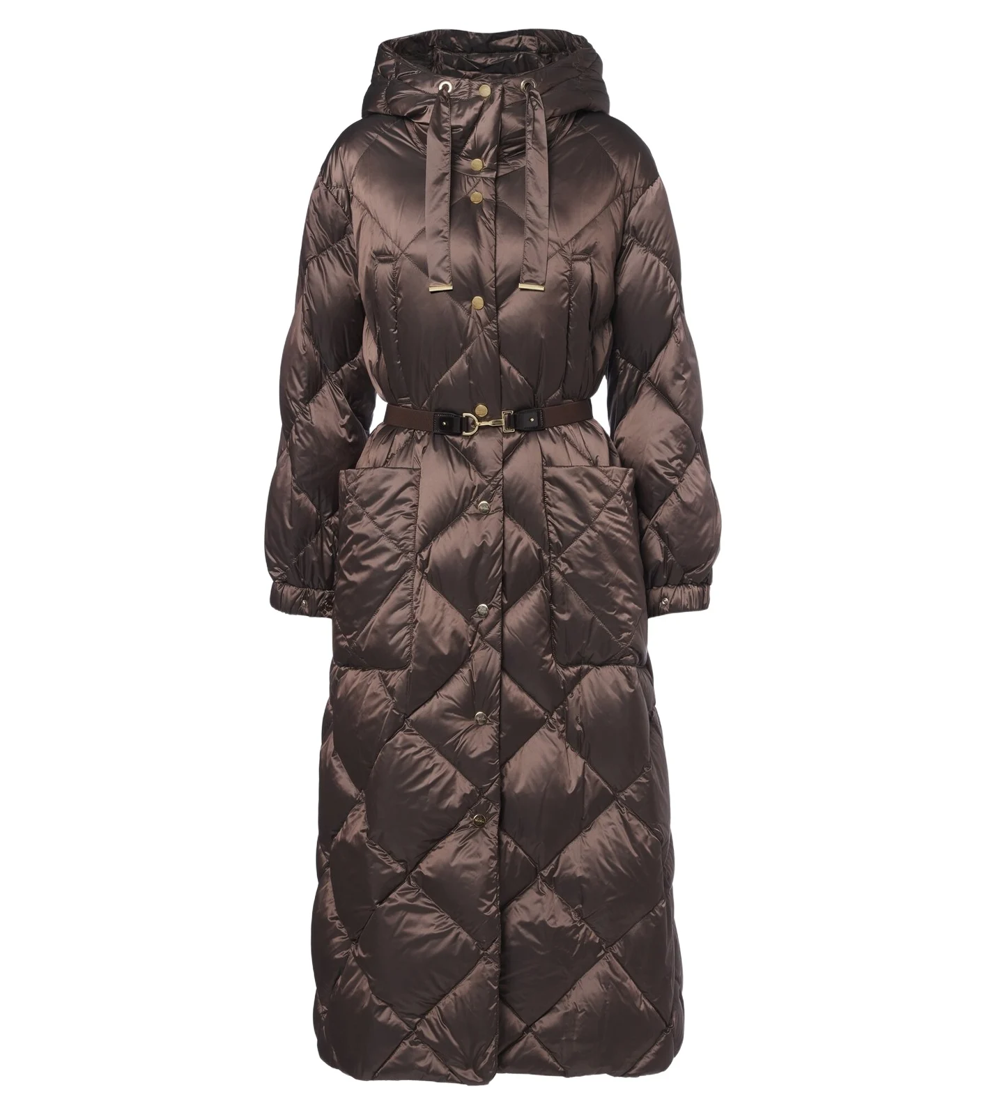 Max Mara Hooded quilted down coat