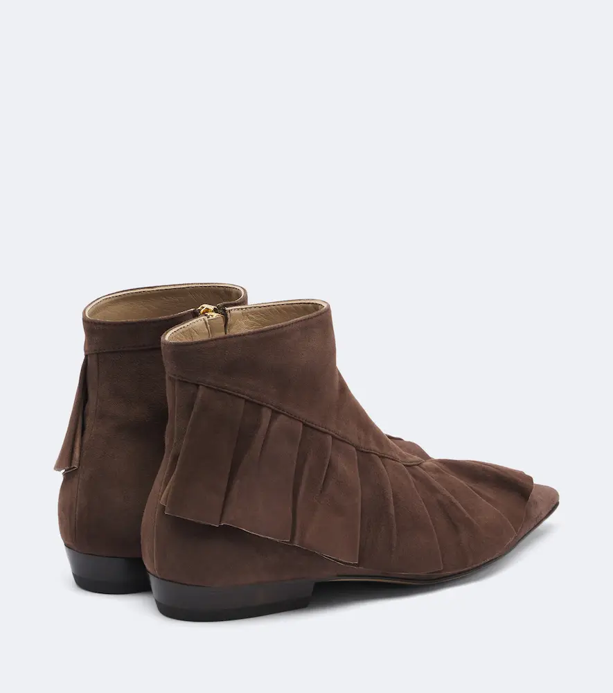 JW Anderson Ruffled suede ankle boots | Thumbnail 4