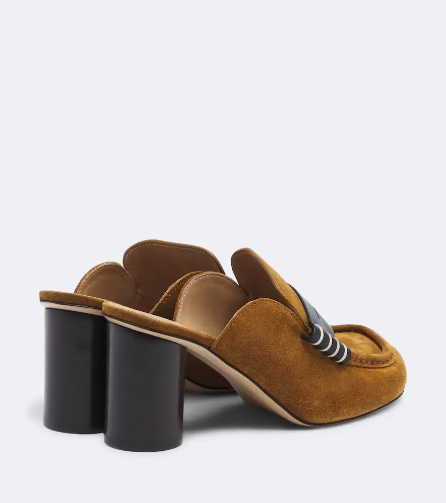 JW Anderson Leather-trimmed suede mules | Thumbnail 3 JW Anderson Leather-trimmed suede mules | Thumbnail 3