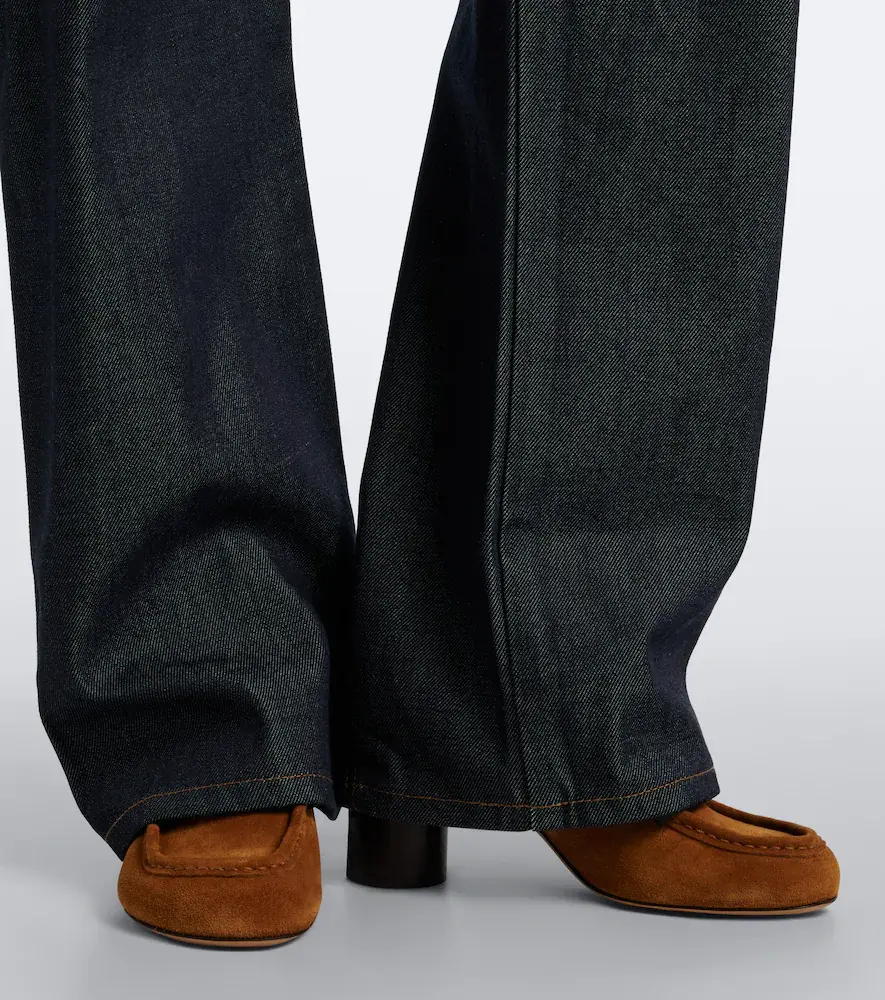 JW Anderson Leather-trimmed suede mules | Thumbnail 5 JW Anderson Leather-trimmed suede mules | Thumbnail 5