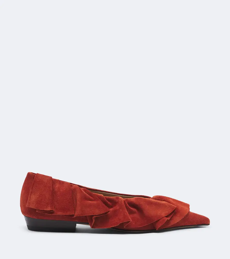 JW Anderson Ruffled suede flats | Thumbnail 3 JW Anderson Ruffled suede flats | Thumbnail 3