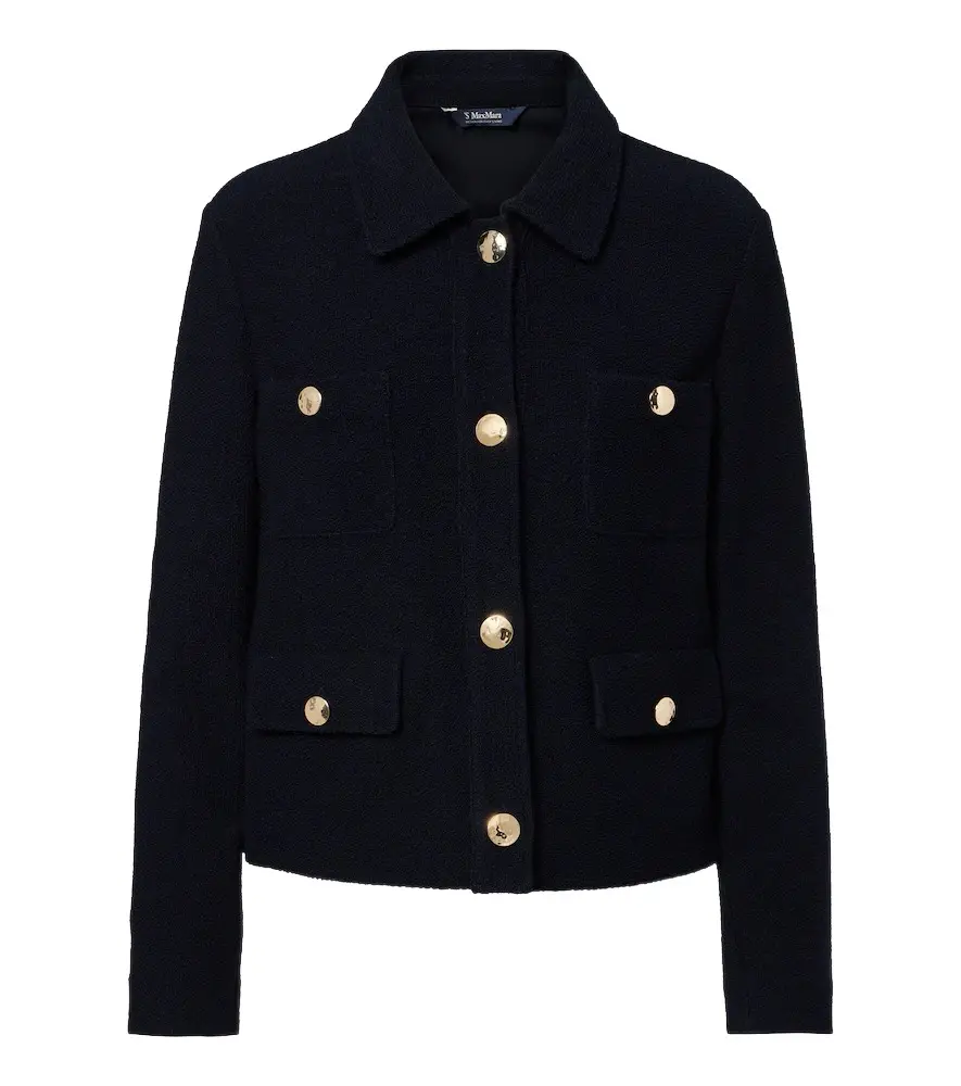 'S Max Mara 'S Max Mara Wool and cotton-blend jersey jacket | Image 1 'S Max Mara 'S Max Mara Wool and cotton-blend jersey jacket | Image 1