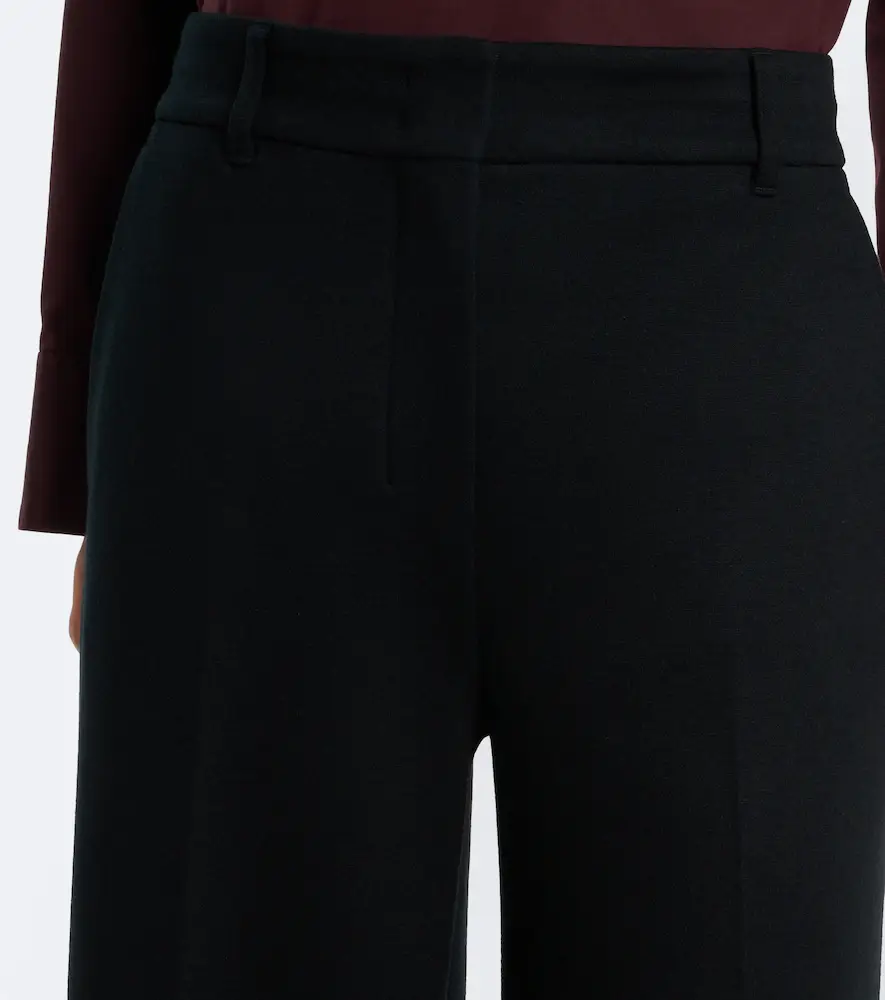 'S Max Mara 'S Max Mara Wool and cotton-blend jersey wide-leg pants | Thumbnail 3 'S Max Mara 'S Max Mara Wool and cotton-blend jersey wide-leg pants | Thumbnail 3