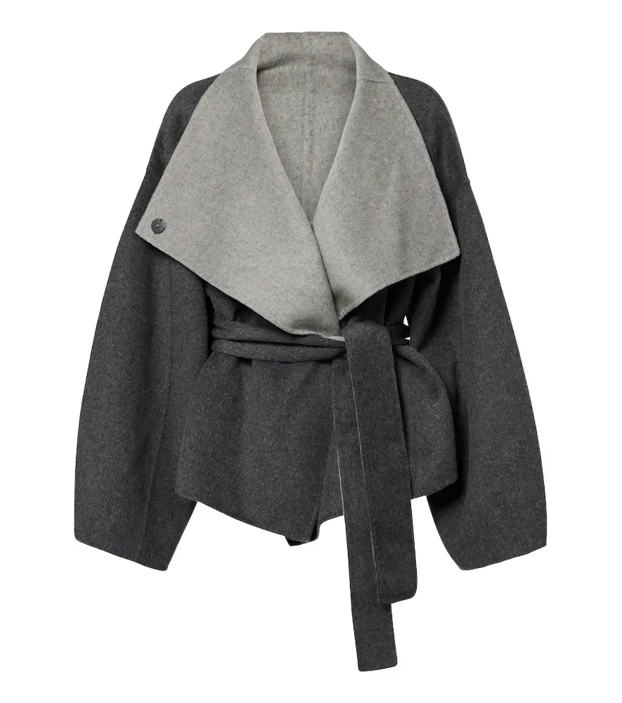 The Frankie Shop Onelle reversible wool-blend wrap coat | Image 1 The Frankie Shop Onelle reversible wool-blend wrap coat | Image 1
