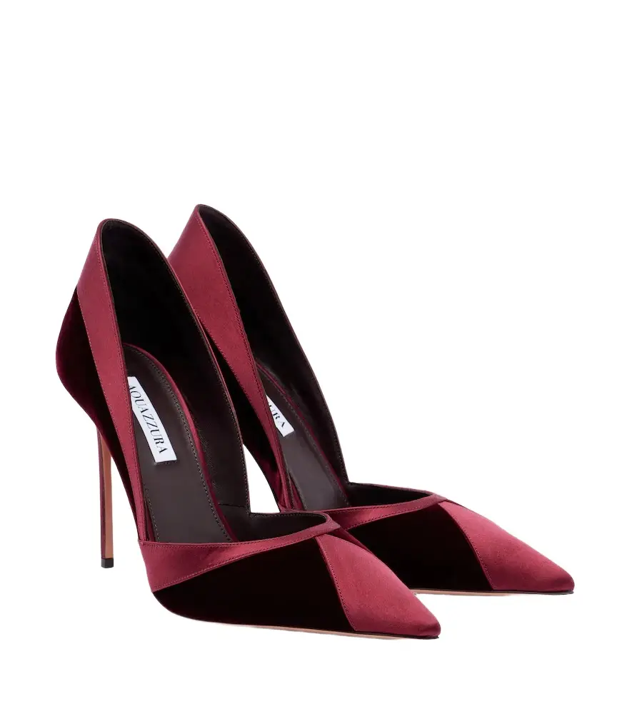 Aquazzura Shadow velvet and satin pumps | Image 1 Aquazzura Shadow velvet and satin pumps | Image 1