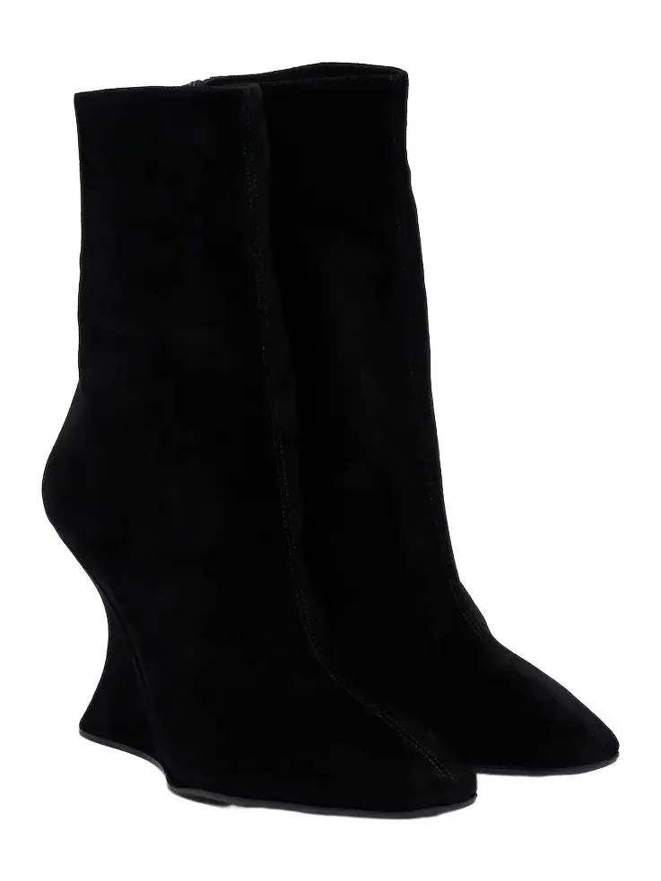 Amore suede wedge ankle boots
