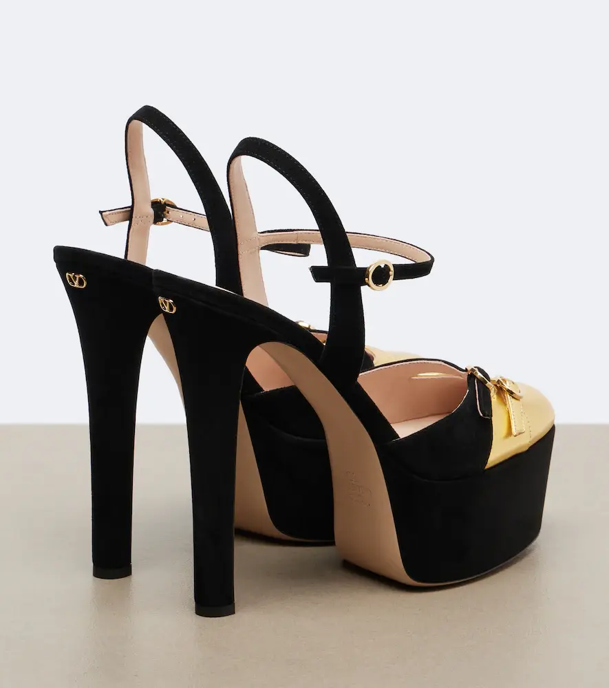 Valentino Garavani Crasher suede and leather platform pumps | Thumbnail 4 Valentino Garavani Crasher suede and leather platform pumps | Thumbnail 4