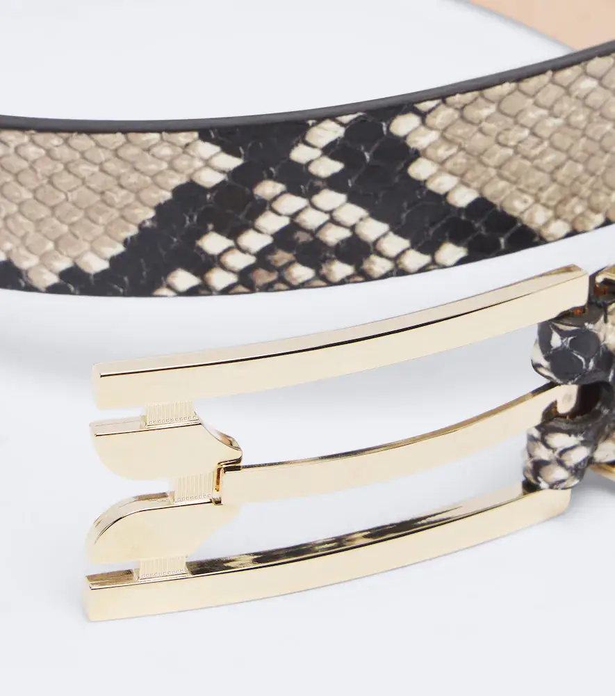 Victoria Beckham Dorian Pin-Buckle snake-effect leather belt | Thumbnail 2 Victoria Beckham Dorian Pin-Buckle snake-effect leather belt | Thumbnail 2