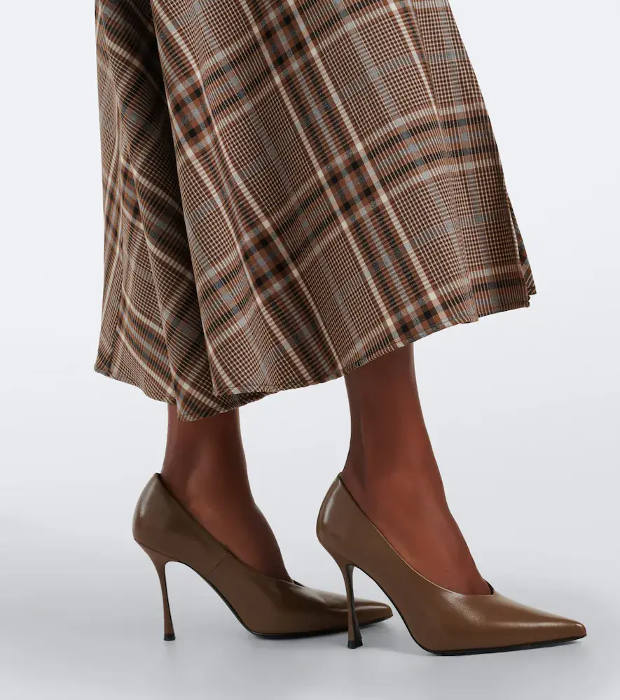 Simkhai Burke draped plaid midi dress | Thumbnail 5 Simkhai Burke draped plaid midi dress | Thumbnail 5