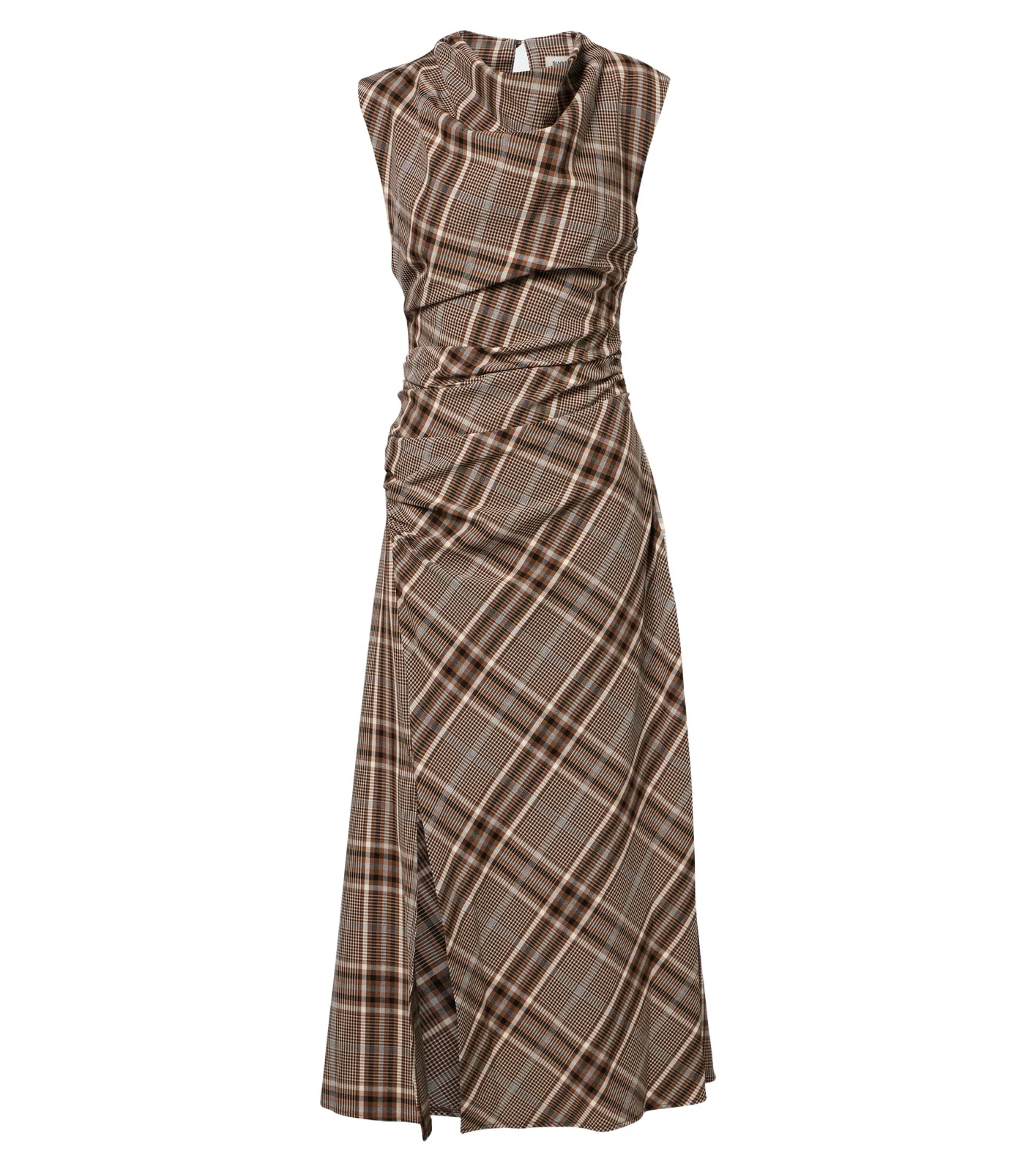 Burke draped plaid midi dress Burke draped plaid midi dress
