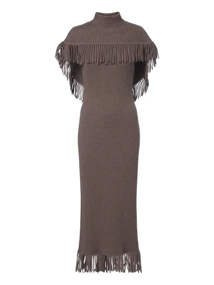 Jordan caped wool and cashmere maxi dress Jordan caped wool and cashmere maxi dress