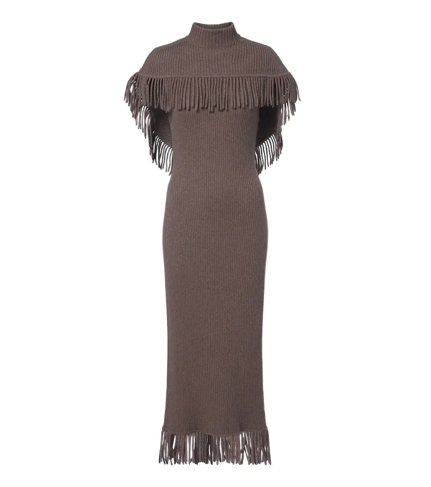 Jordan caped wool and cashmere maxi dress Jordan caped wool and cashmere maxi dress
