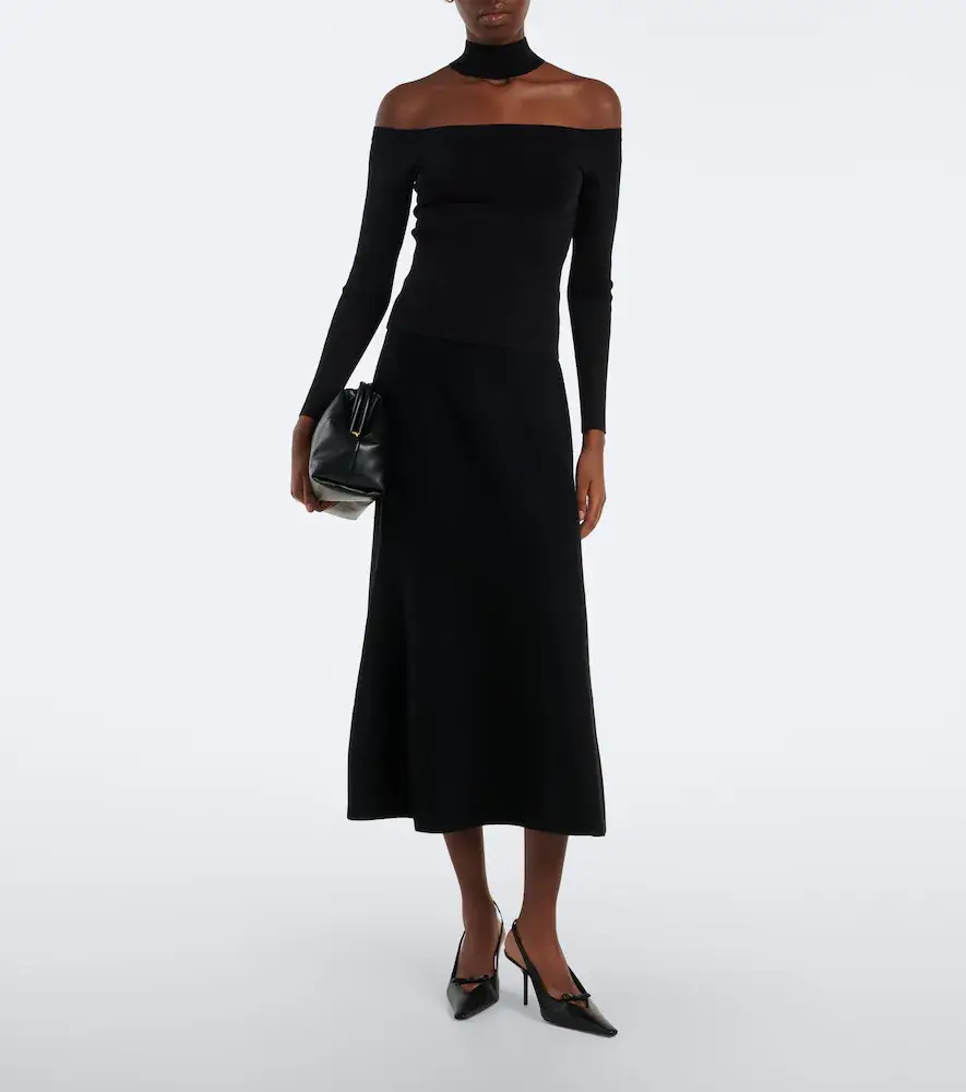 Simkhai Kasey wool midi skirt | Thumbnail 3 Simkhai Kasey wool midi skirt | Thumbnail 3