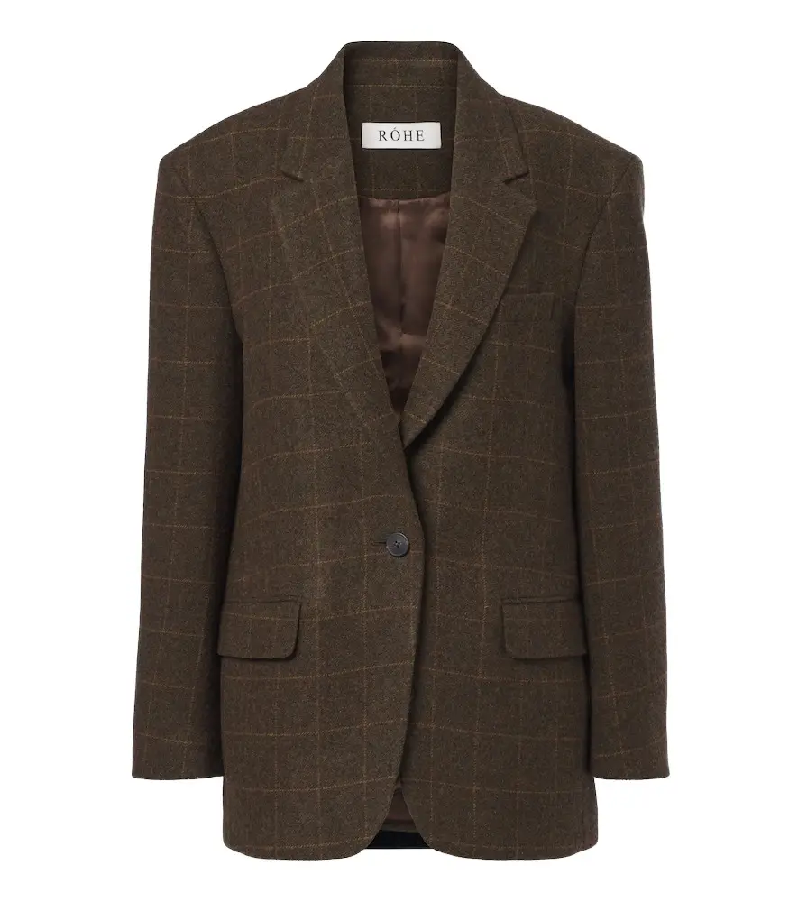 RÓHE Róhe Checked oversized wool blazer | Image 1 RÓHE Róhe Checked oversized wool blazer | Image 1
