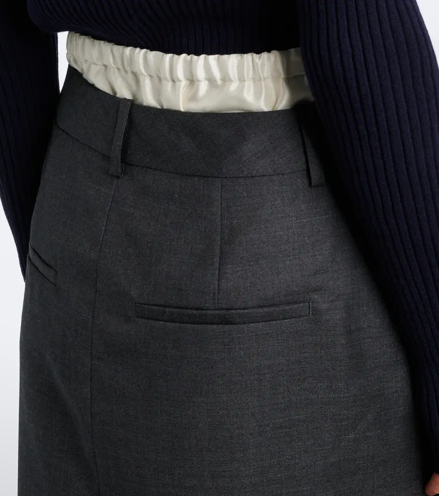 RÓHE Róhe Paneled virgin wool pencil skirt | Thumbnail 6