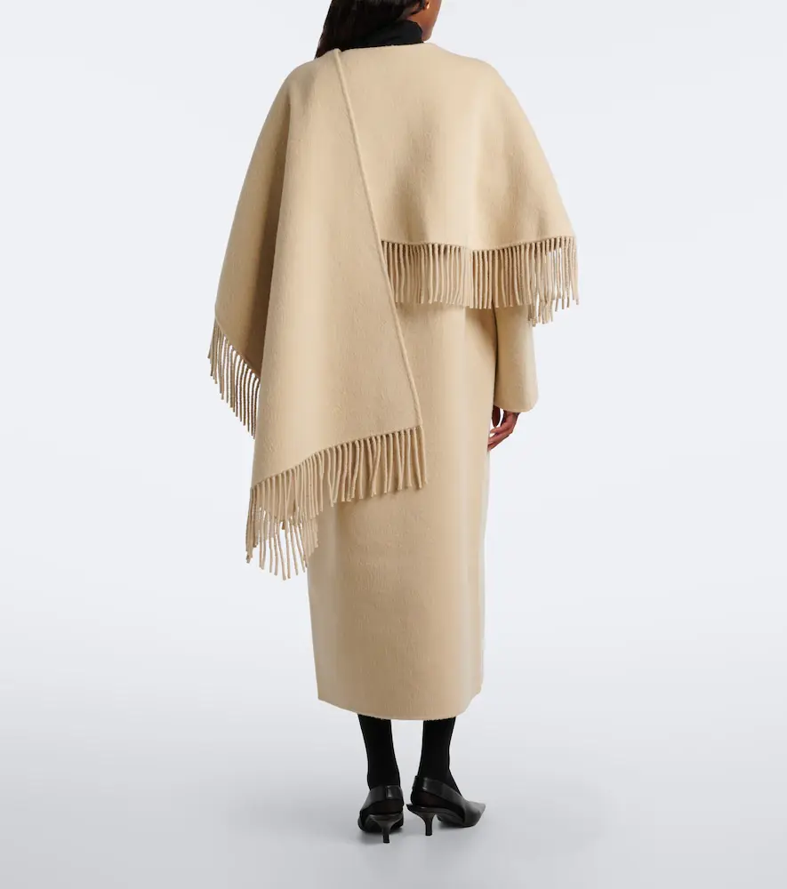 RÓHE Róhe Fringed scarf-detail wool and alpaca coat | Thumbnail 3 RÓHE Róhe Fringed scarf-detail wool and alpaca coat | Thumbnail 3