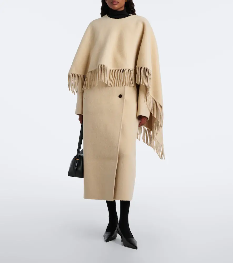 RÓHE Róhe Fringed scarf-detail wool and alpaca coat | Thumbnail 5 RÓHE Róhe Fringed scarf-detail wool and alpaca coat | Thumbnail 5