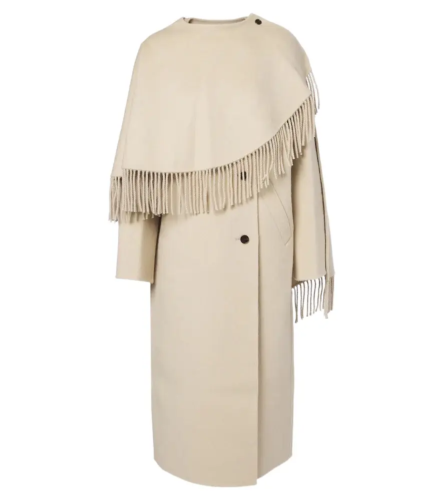 RÓHE Róhe Fringed caped alpaca and wool coat | Image 1 RÓHE Róhe Fringed caped alpaca and wool coat | Image 1