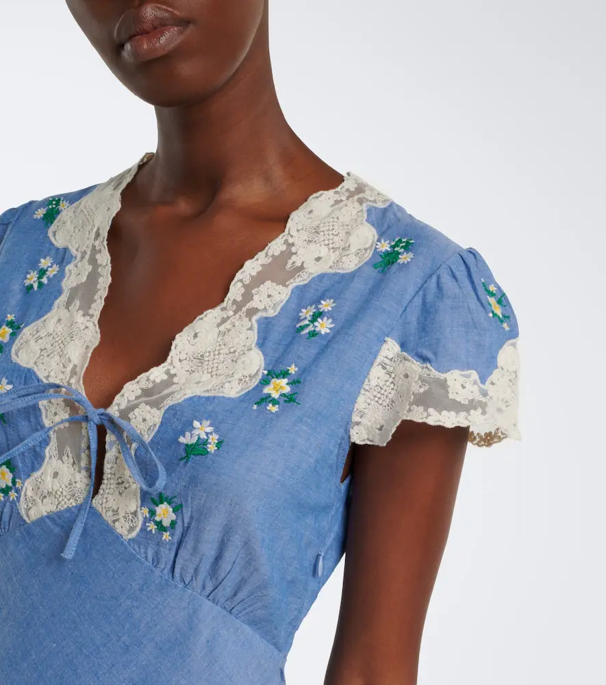 Rixo Amari embroidered cotton midi dress | Thumbnail 2 Rixo Amari embroidered cotton midi dress | Thumbnail 2