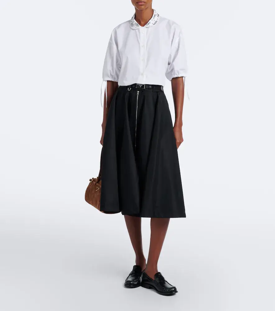 Prada Crystal-embellished poplin shirt | Thumbnail 3