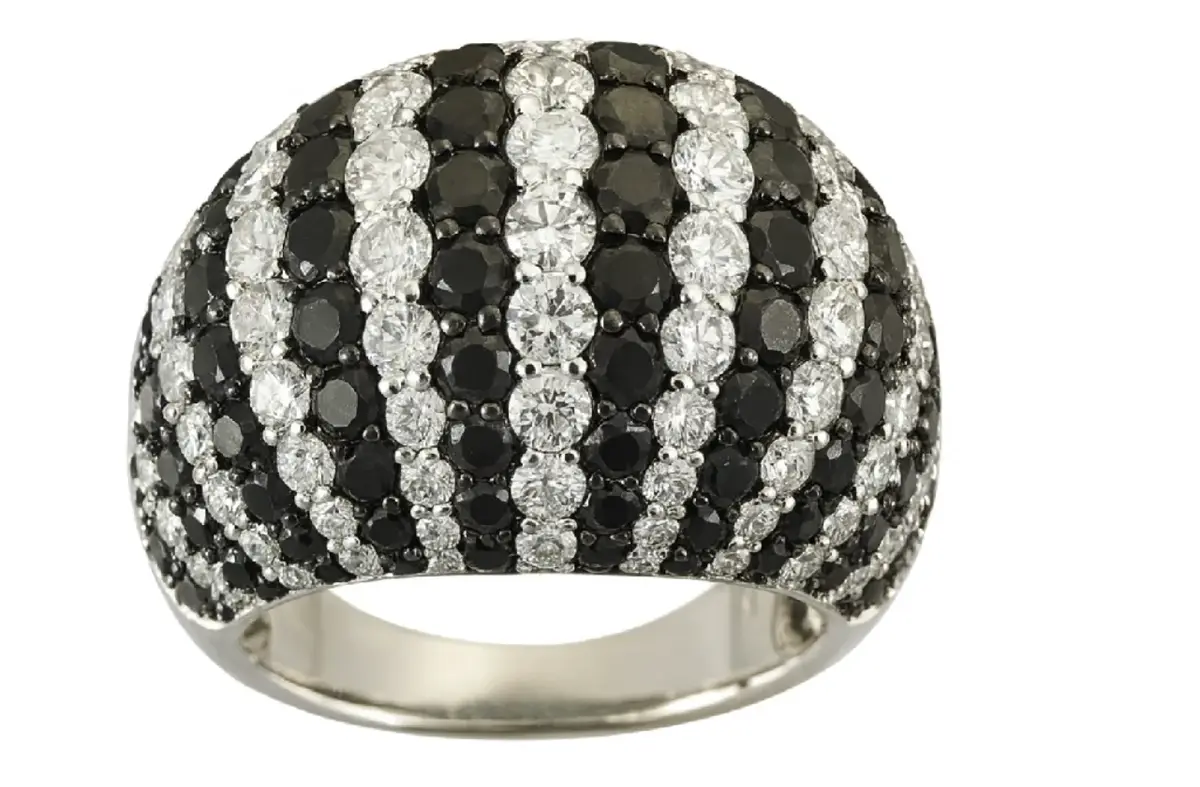Wish Fine Jewelry 8.70ct Diamond 18K Gold Dome Ring | Image 1 Wish Fine Jewelry 8.70ct Diamond 18K Gold Dome Ring | Image 1