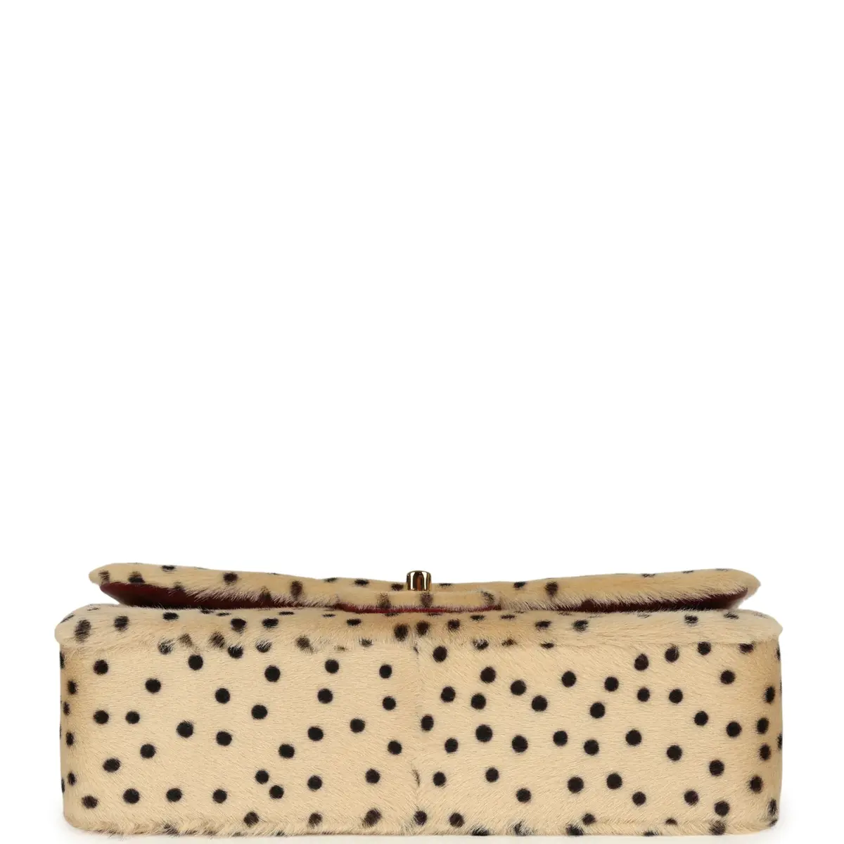 Chanel Chanel "Cheetah Print" Medium Flap Bag Light Beige Calf Hair and Black Lambskin Gold Hardware | Thumbnail 6