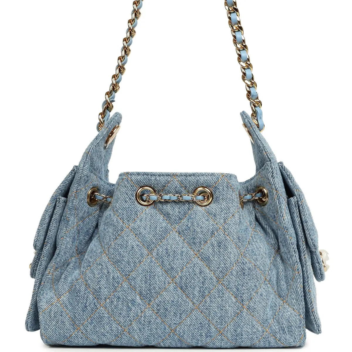Chanel Chanel Mini 25 Hobo Bag Blue Washed Denim Gold Hardware | Thumbnail 4 Chanel Chanel Mini 25 Hobo Bag Blue Washed Denim Gold Hardware | Thumbnail 4
