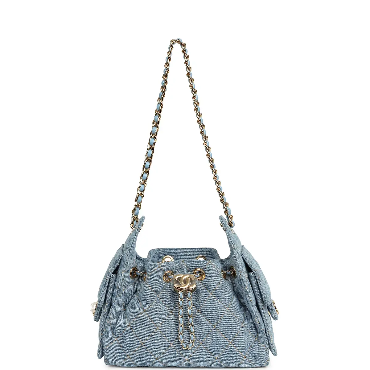 Chanel Chanel Mini 25 Hobo Bag Blue Washed Denim Gold Hardware | Thumbnail 6 Chanel Chanel Mini 25 Hobo Bag Blue Washed Denim Gold Hardware | Thumbnail 6