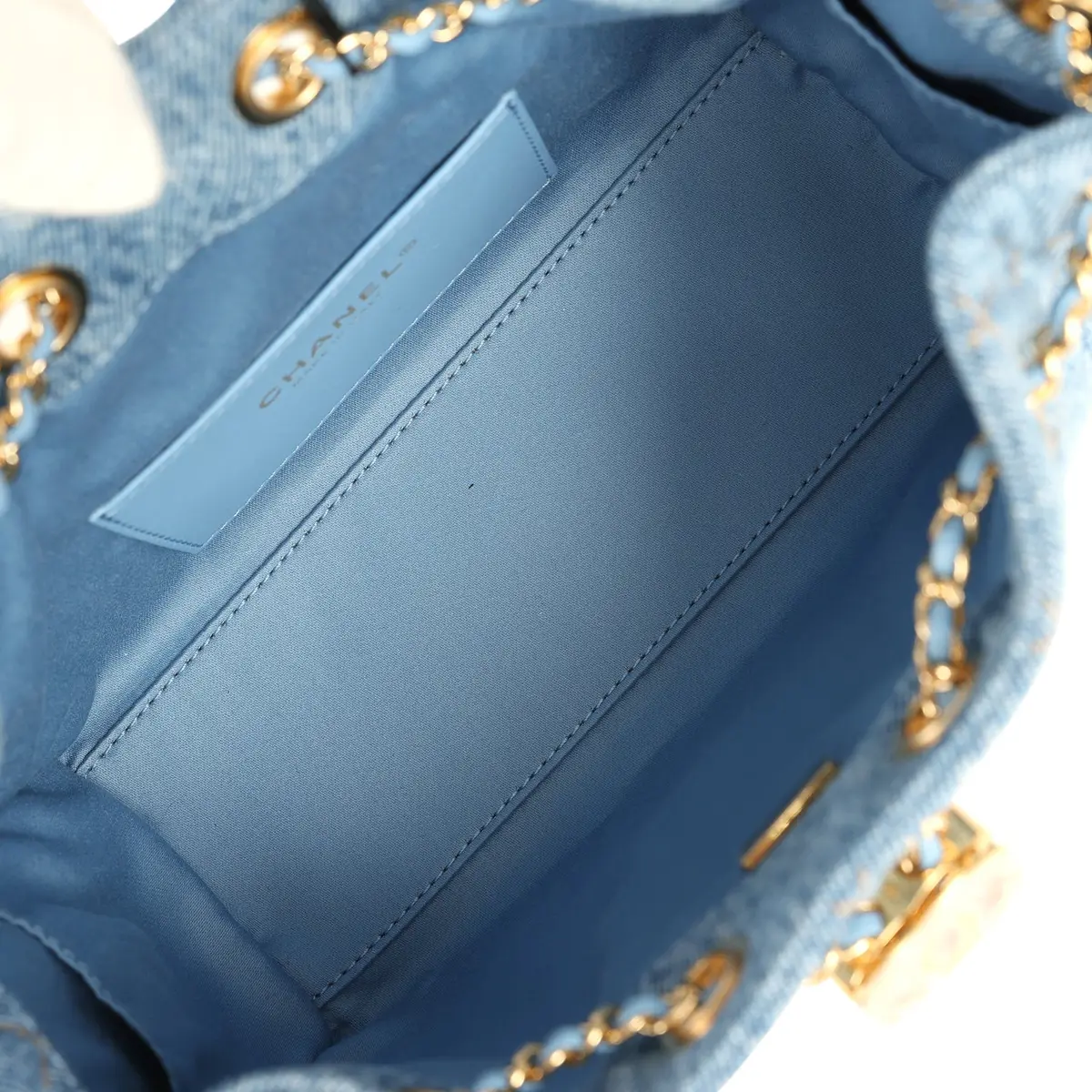 Chanel Chanel Mini 25 Hobo Bag Blue Washed Denim Gold Hardware | Thumbnail 9 Chanel Chanel Mini 25 Hobo Bag Blue Washed Denim Gold Hardware | Thumbnail 9