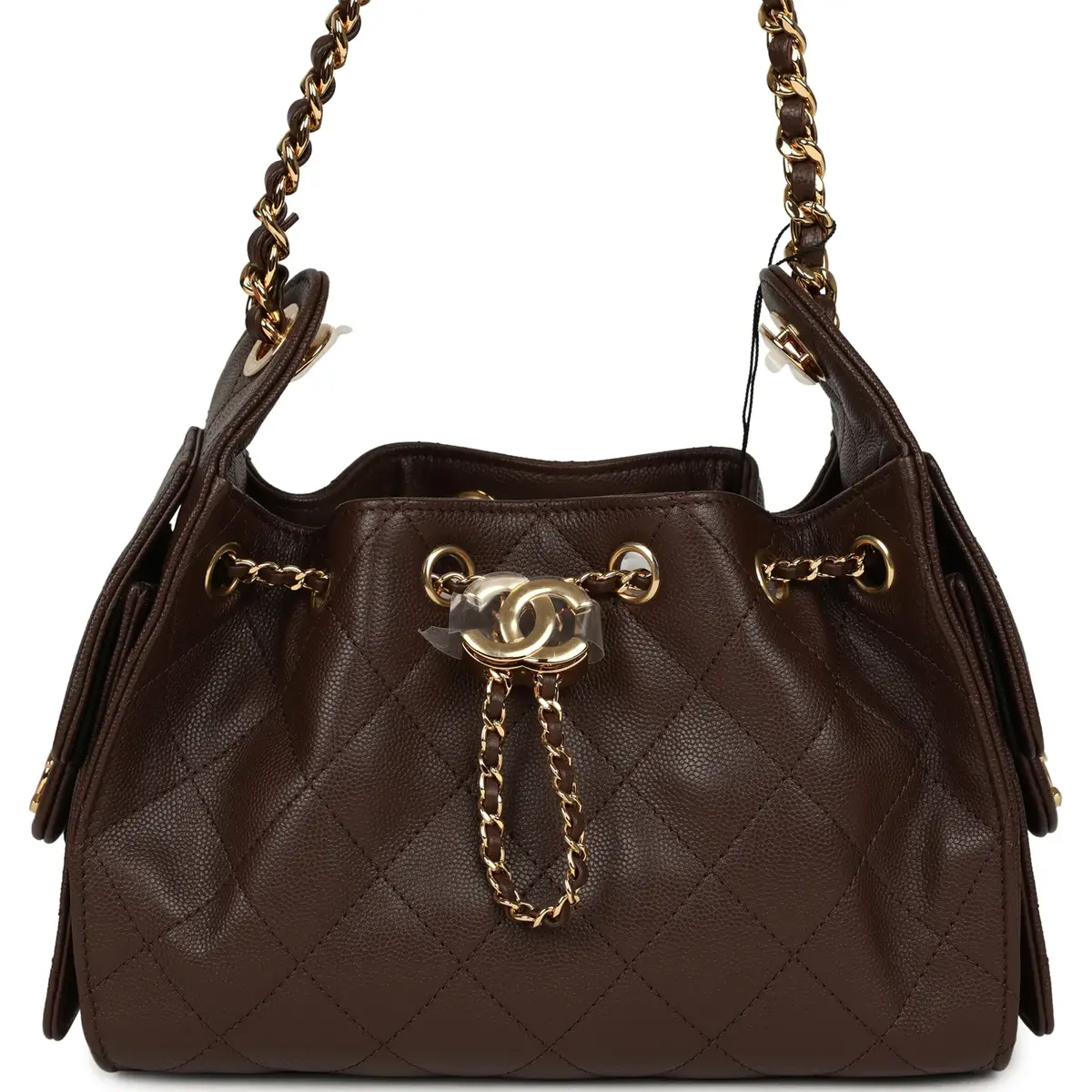 Chanel Chanel Mini 25 Hobo Bag Dark Brown Caviar Gold Hardware | Image 1 Chanel Chanel Mini 25 Hobo Bag Dark Brown Caviar Gold Hardware | Image 1