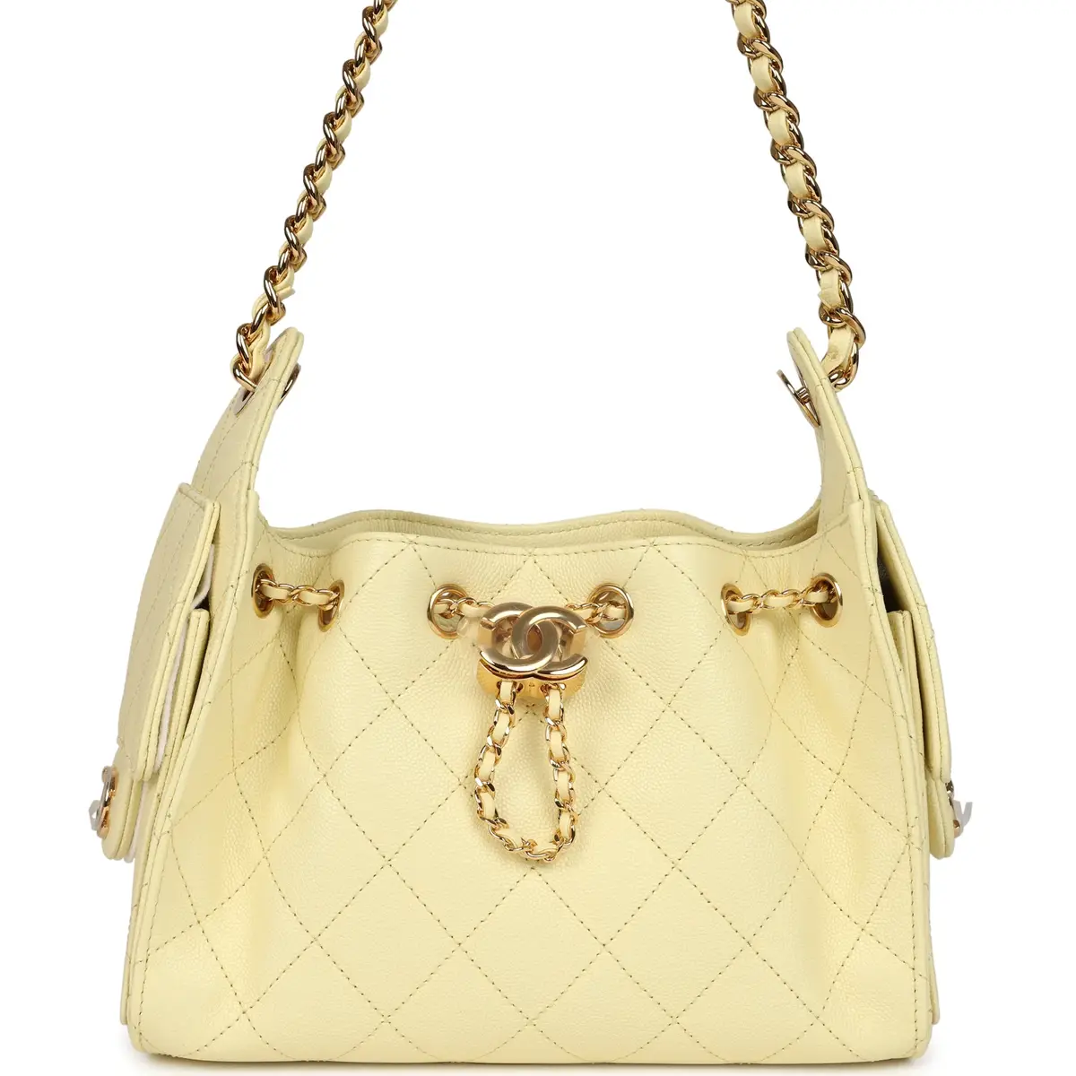 Chanel Chanel Mini 25 Hobo Bag Light Yellow Caviar Gold Hardware | Image 1 Chanel Chanel Mini 25 Hobo Bag Light Yellow Caviar Gold Hardware | Image 1