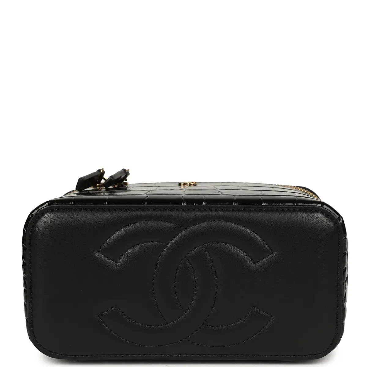 Chanel Chanel Small Top Handle Vanity Case Black Croc Embossed Calfskin Gold Hardware | Thumbnail 6 Chanel Chanel Small Top Handle Vanity Case Black Croc Embossed Calfskin Gold Hardware | Thumbnail 6