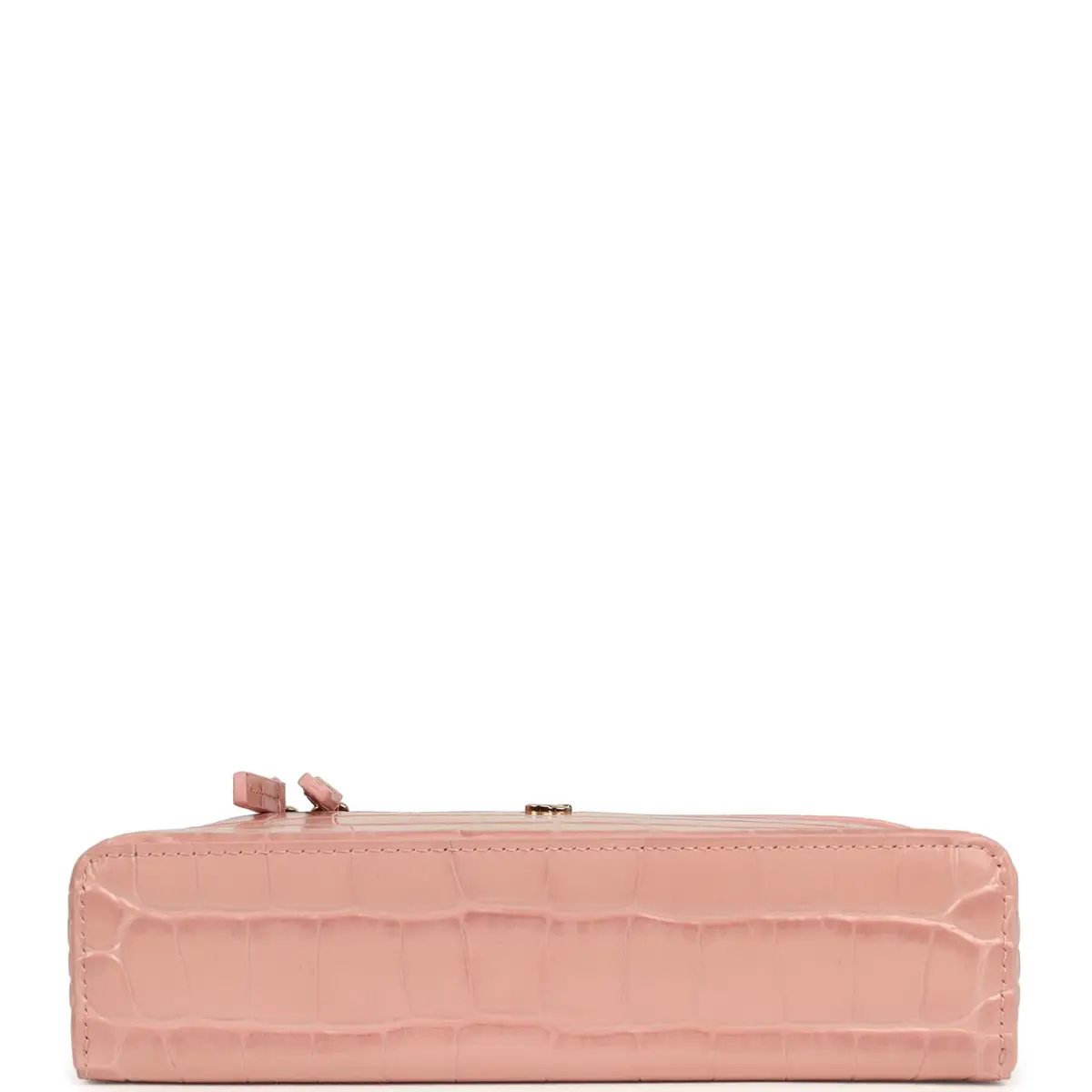 Chanel Chanel Top Handle Long Vanity Case with Chain Pink Croc Embossed Calfskin Gold Hardware | Thumbnail 6 Chanel Chanel Top Handle Long Vanity Case with Chain Pink Croc Embossed Calfskin Gold Hardware | Thumbnail 6