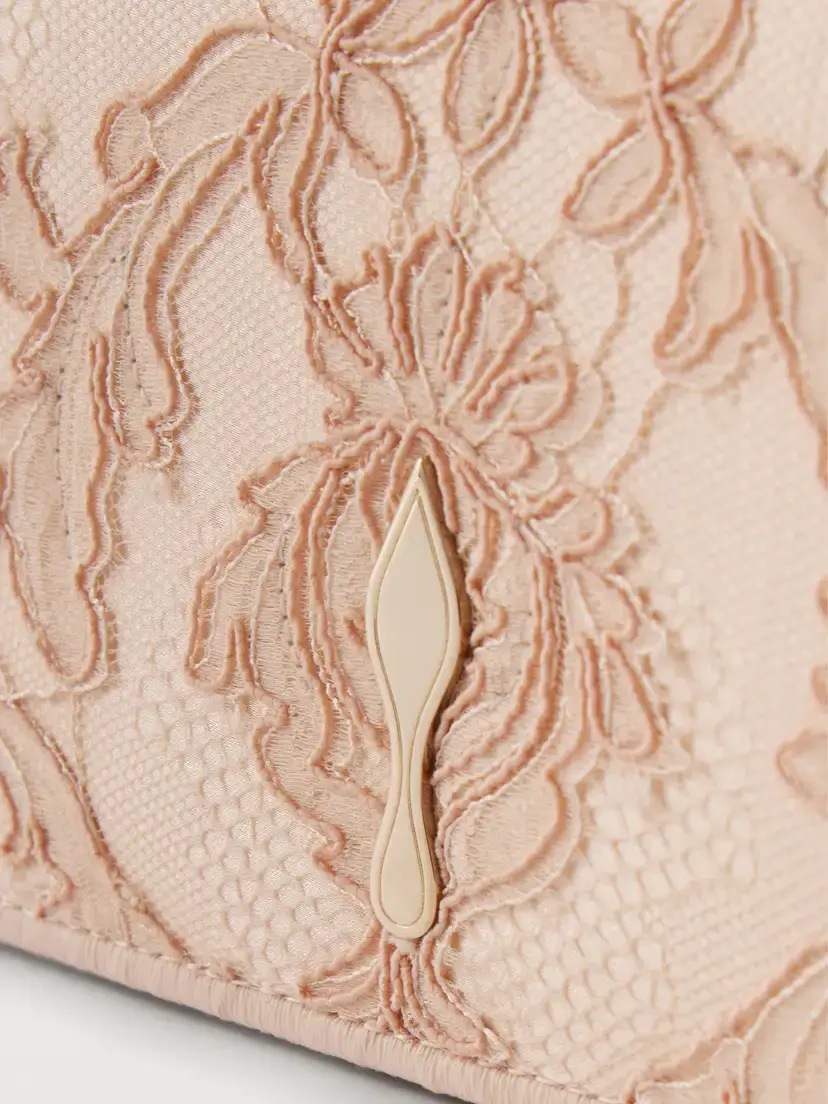 Christian Louboutin Bettina Lace-trimmed Satin Clutch | Thumbnail 5