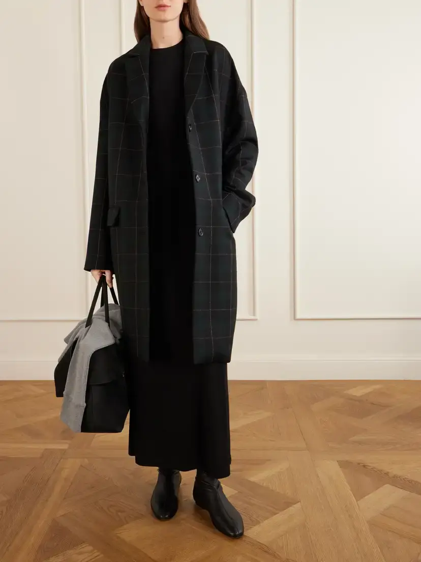 TOTEME Checked Wool-blend Coat | Thumbnail 2