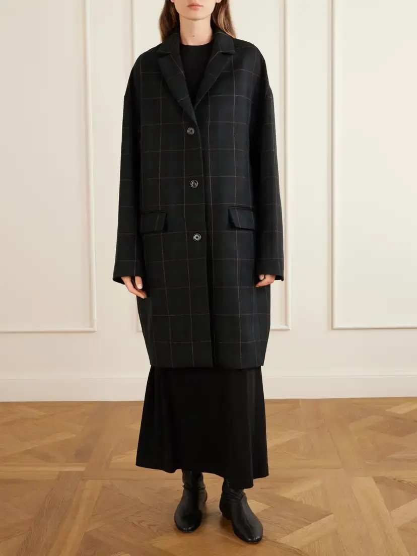 TOTEME Checked Wool-blend Coat | Thumbnail 3