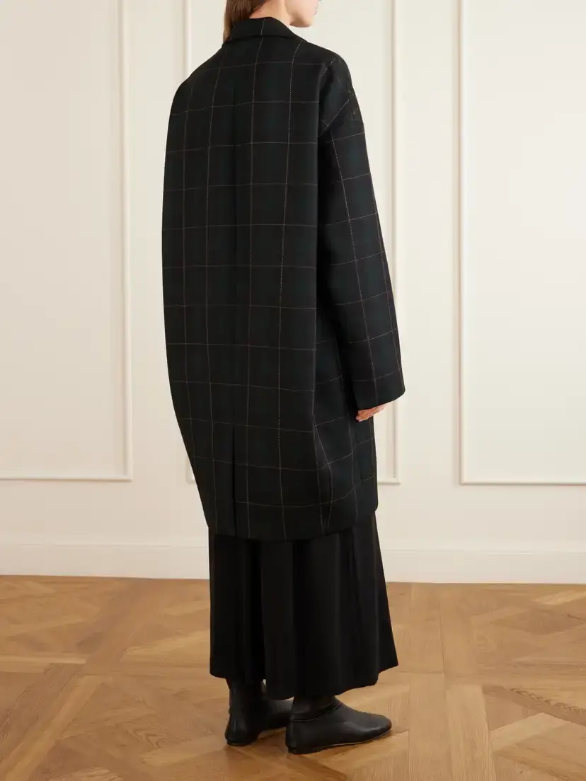 TOTEME Checked Wool-blend Coat | Thumbnail 4