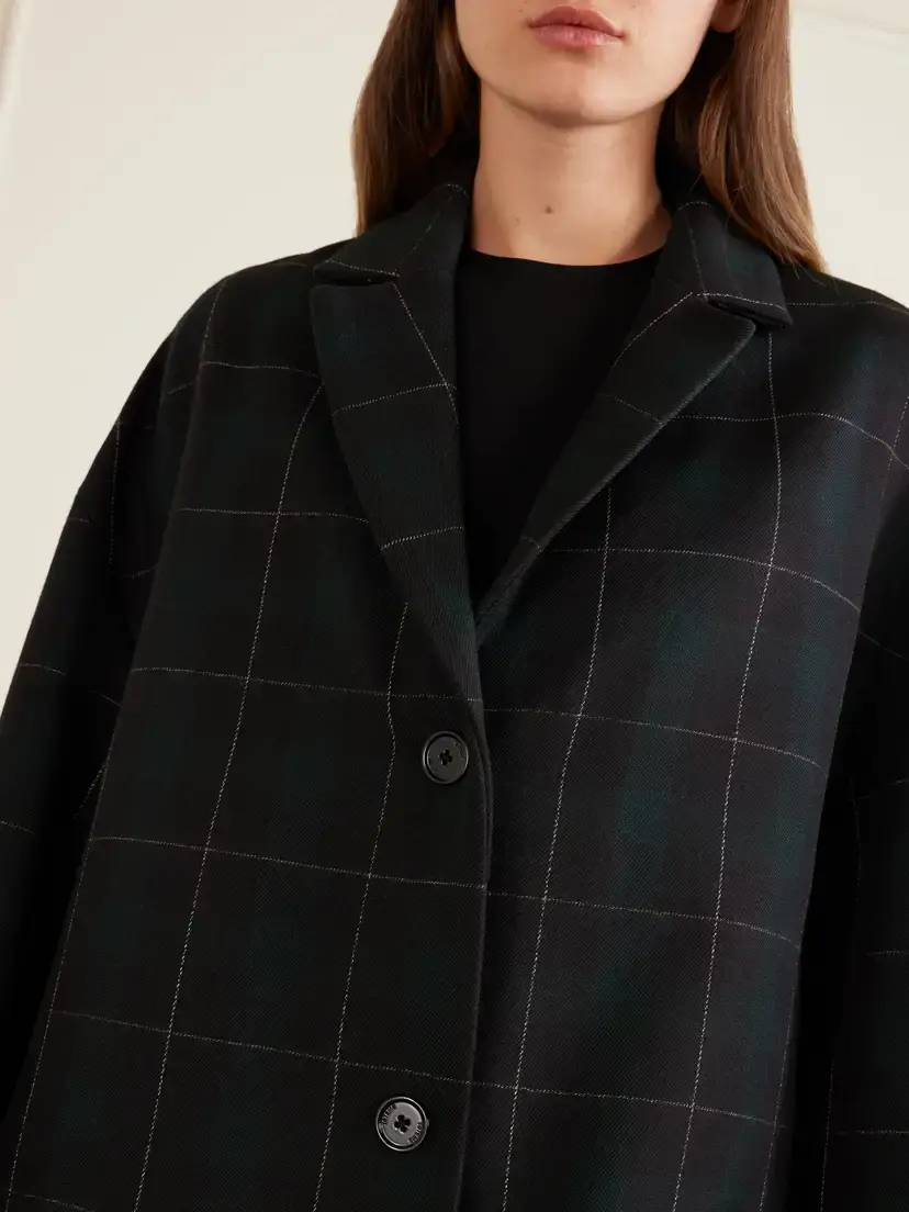 TOTEME Checked Wool-blend Coat | Thumbnail 5