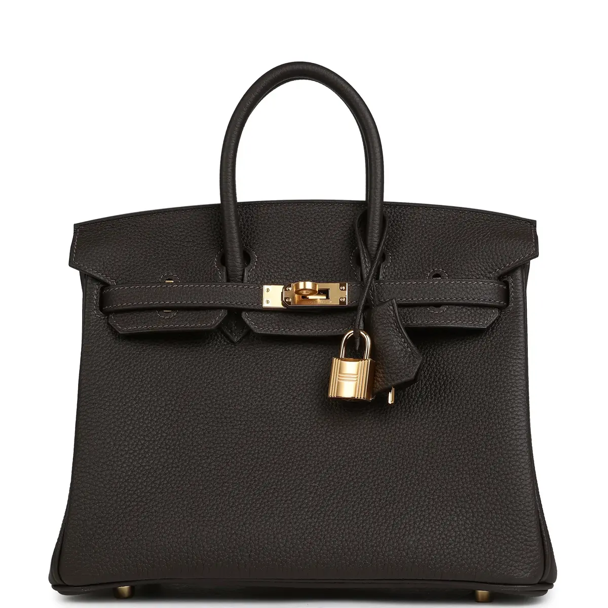 Hermes Birkin 25 Bai Brun Togo Gold Hardware Hermes Birkin 25 Bai Brun Togo Gold Hardware