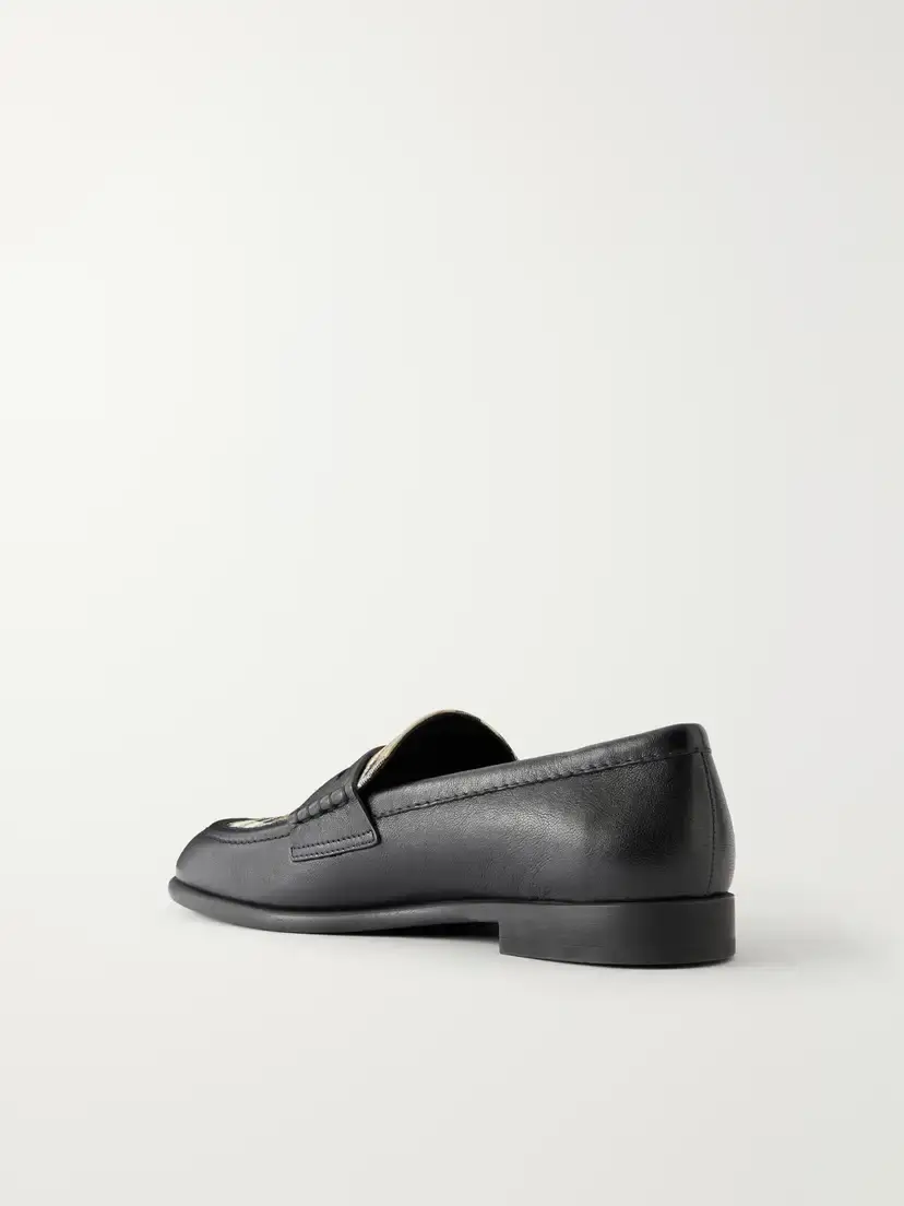 Burberry Opal Check-trimmed Leather Penny Loafer | Thumbnail 3 Burberry Opal Check-trimmed Leather Penny Loafer | Thumbnail 3
