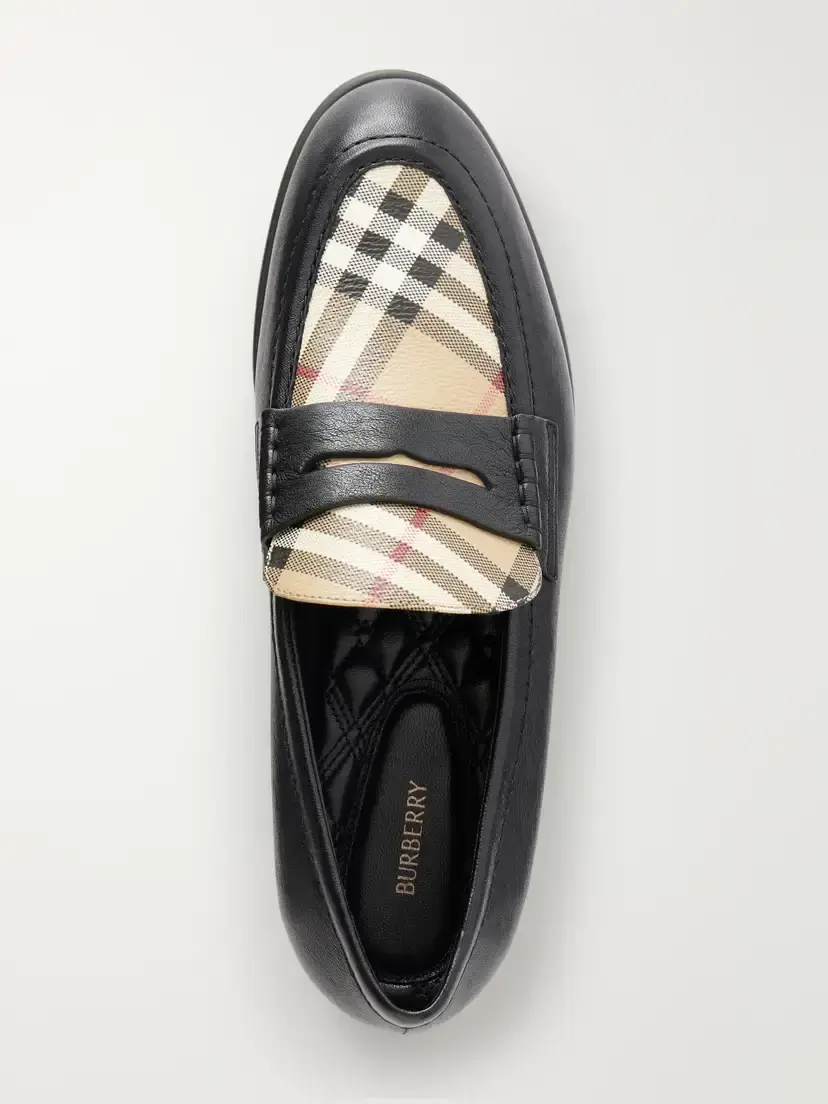 Burberry Opal Check-trimmed Leather Penny Loafer | Thumbnail 6 Burberry Opal Check-trimmed Leather Penny Loafer | Thumbnail 6