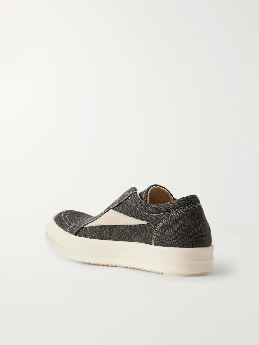 Rick Owens Drkshdw Laceless Vintage Suede-trimmed Canvas Sneakers | Thumbnail 3 Rick Owens Drkshdw Laceless Vintage Suede-trimmed Canvas Sneakers | Thumbnail 3