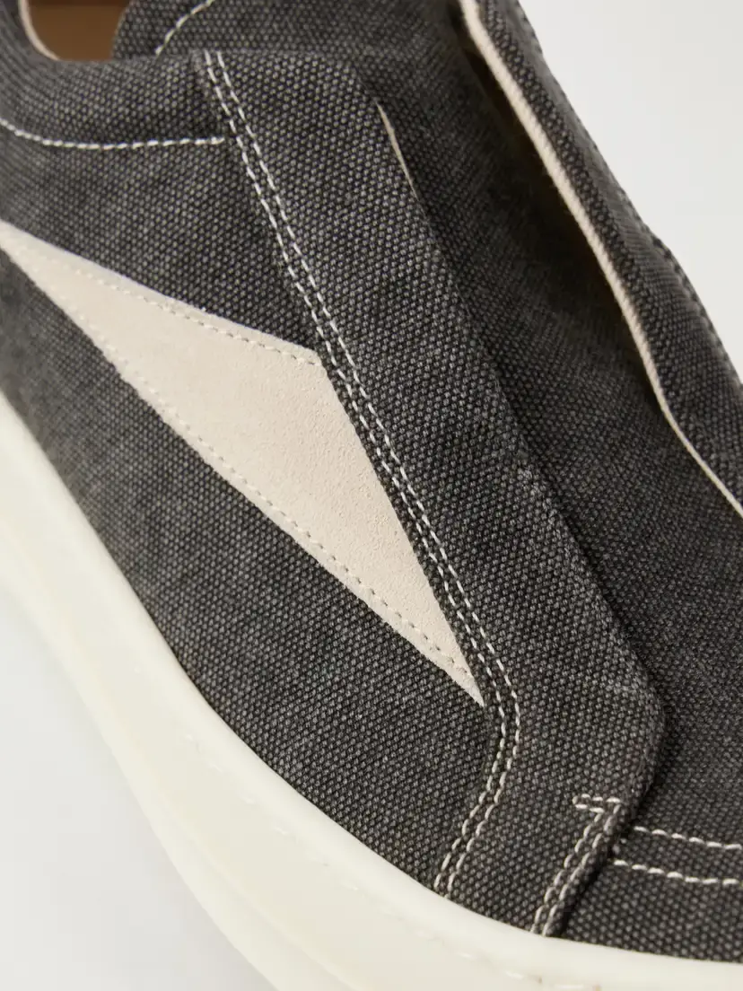 Rick Owens Drkshdw Laceless Vintage Suede-trimmed Canvas Sneakers | Thumbnail 5 Rick Owens Drkshdw Laceless Vintage Suede-trimmed Canvas Sneakers | Thumbnail 5