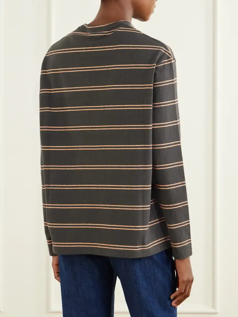 Jil Sander Striped Cotton T-shirt | Thumbnail 4 Jil Sander Striped Cotton T-shirt | Thumbnail 4