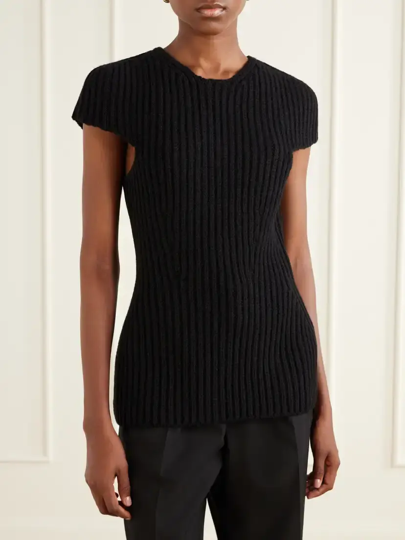 Jil Sander Ribbed Wool Blouse | Thumbnail 3