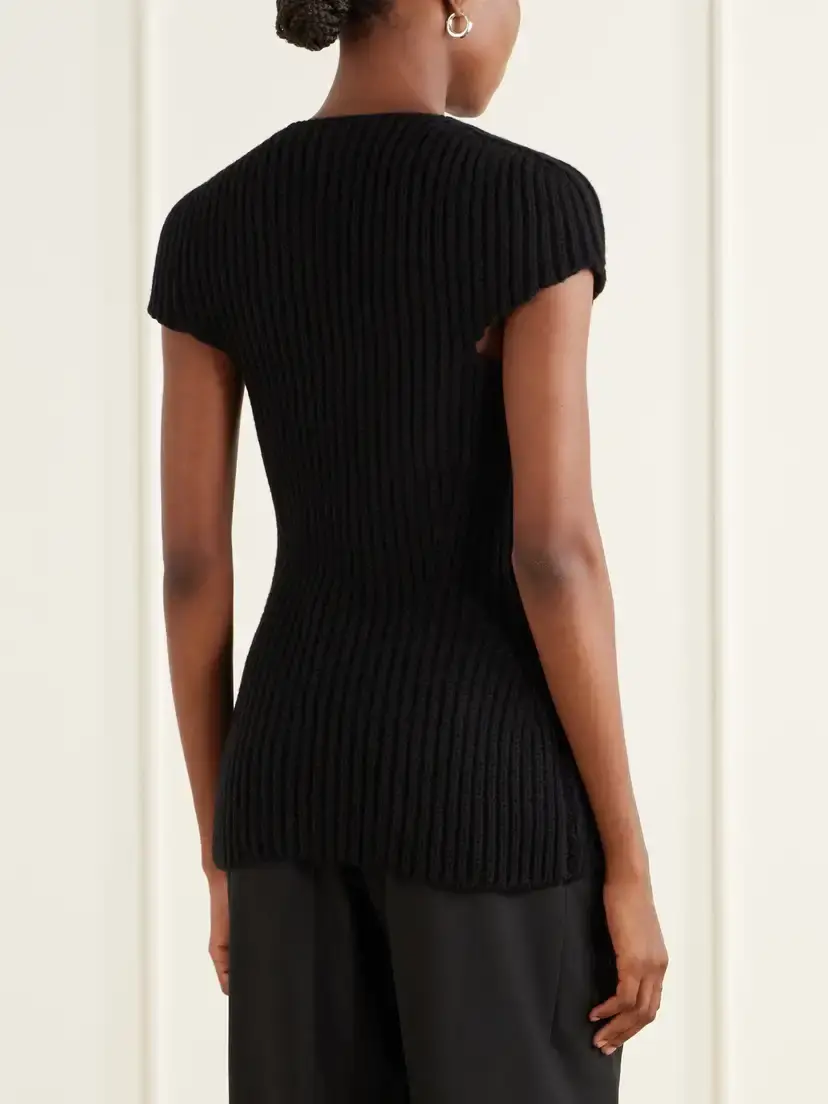 Jil Sander Ribbed Wool Blouse | Thumbnail 4