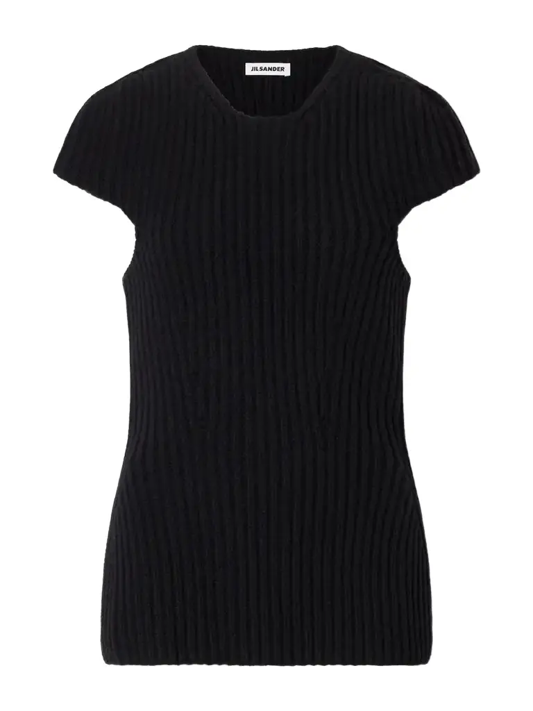 Jil Sander Ribbed Wool Blouse | Image 1 Jil Sander Ribbed Wool Blouse | Image 1